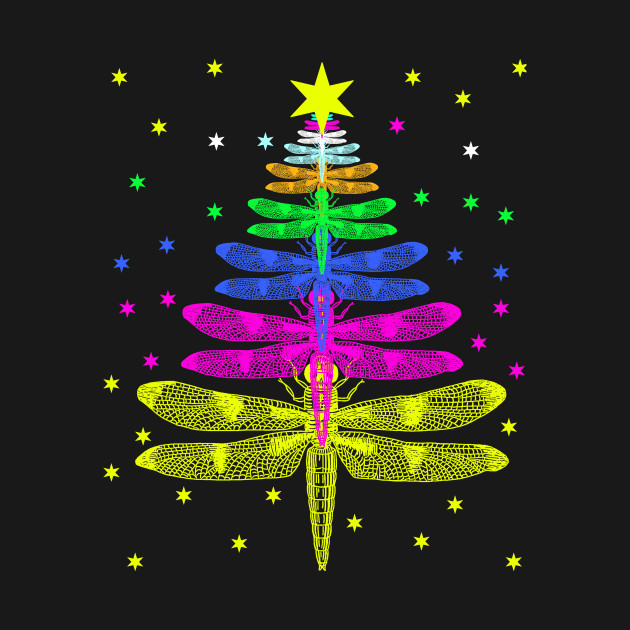 Dragonfly Christmas Tree Ornament Xmas Insect Lover Funny - Dragonfly Christmas Tree Gift - T-Shirt