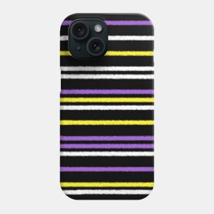 Enby grunge stripes Phone Case