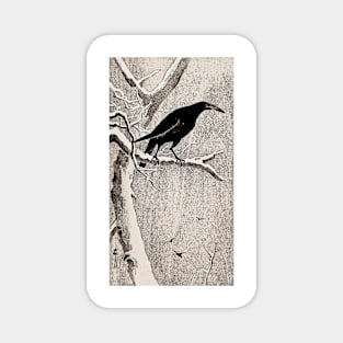 Ohara Koson Crow on Snowy Branch Japanese art Magnet