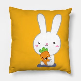 Carrot bunny Pillow