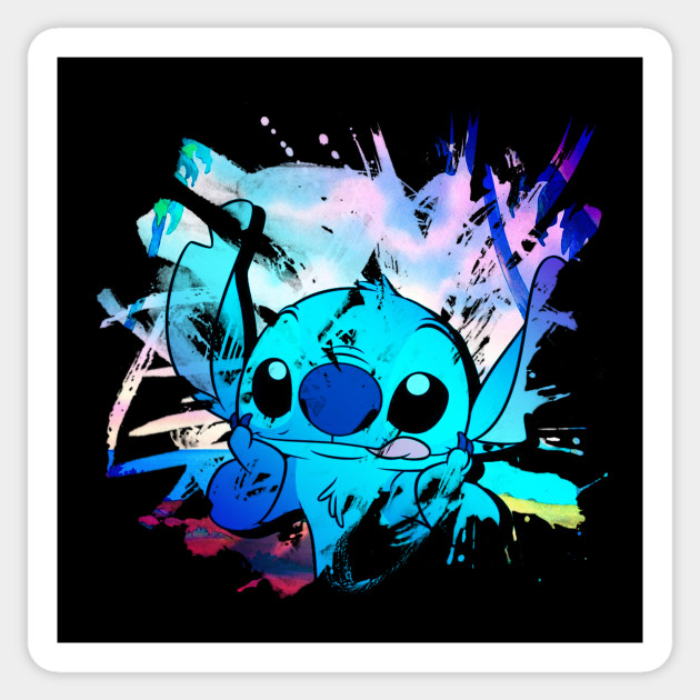 Stitch Splash Paint - Lilo And Stitch - Sticker | TeePublic