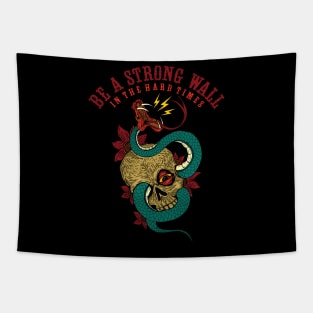 skull n snake Tapestry