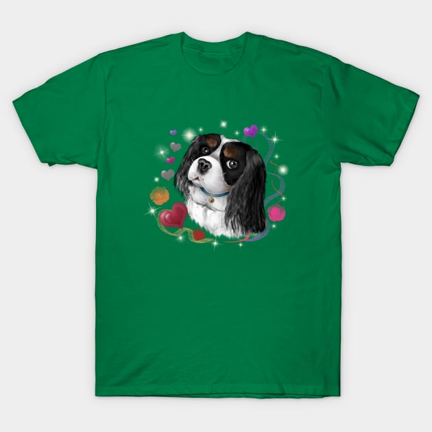 Cavalier King Charles Hearts Sweatshirt - Tri Cavalier King Charles Hearts Sweatshirt - Tri