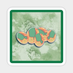 Psychedelic Eggs (Salmon & Green) Magnet