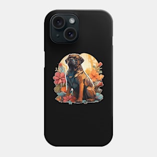 Bullmastiff Floral Cottagecore Phone Case