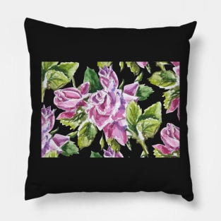 card of pink roses Pillow
