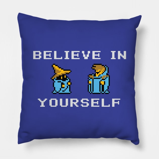 Believe In Yourself Original Black Mage Black Wizard Version Pillow by inotyler