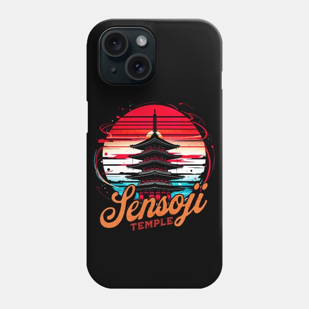 Sensoji Temple Tokyo Design Phone Case by Miami Neon Designs