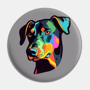 Pop Culture Dobermann Doggy Sticker Pin