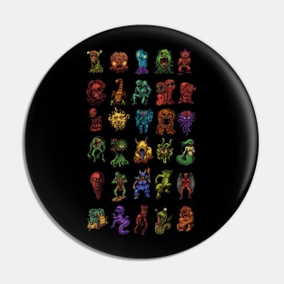 Japanese monsters in my pocket Pin