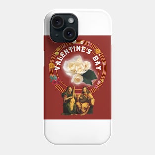 Beautiful Vintage Musical and Floral Design for Valentine's Day Phone Case