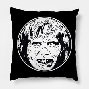 REGAN MacNEIL - The Exorcist (Circle Black and White) Pillow