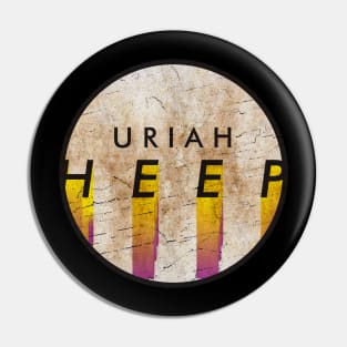 Uriah Heep - VINTAGE YELLOW CIRCLE Pin