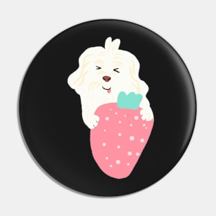 Strawberry Maltipoo Pin