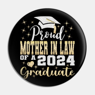 Super Proud Mother In Law Of 2024 Graduate Awesome Family Pin