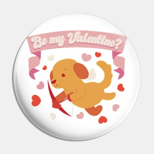 Lovely Valentine's day Cupid dog Pin