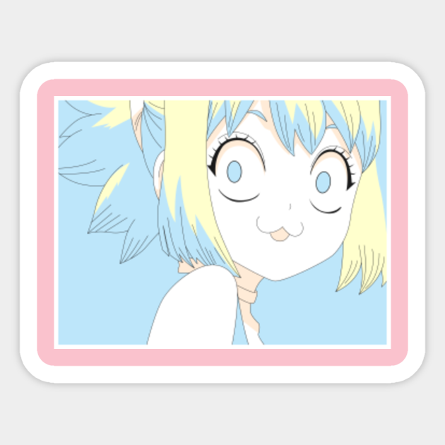 Kohaku Dr Stone Funny Face Kohaku Dr Stone Sticker Teepublic