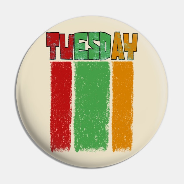 Tuesday Flag Pin by MonsterButterfly