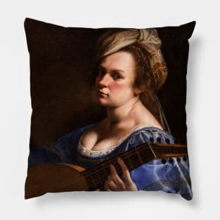 Artemisia Gentileschi , Self Portrait as a Lute Player Pillow