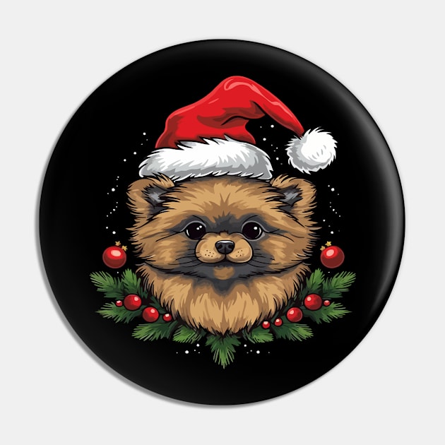 Pomeranian Christmas Pin by JH Mart