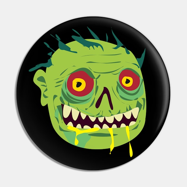 🧟 Undead Zombie – Scary Man-Eating Creature of the Night Pin by Pixoplanet