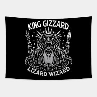 The King Gizard And Wizard Lizard Tapestry