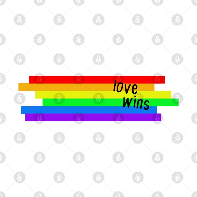 Love Wins Gay Pride Equality Freedom Rights Rainbow Cute Gift Transgender by Kibo2020