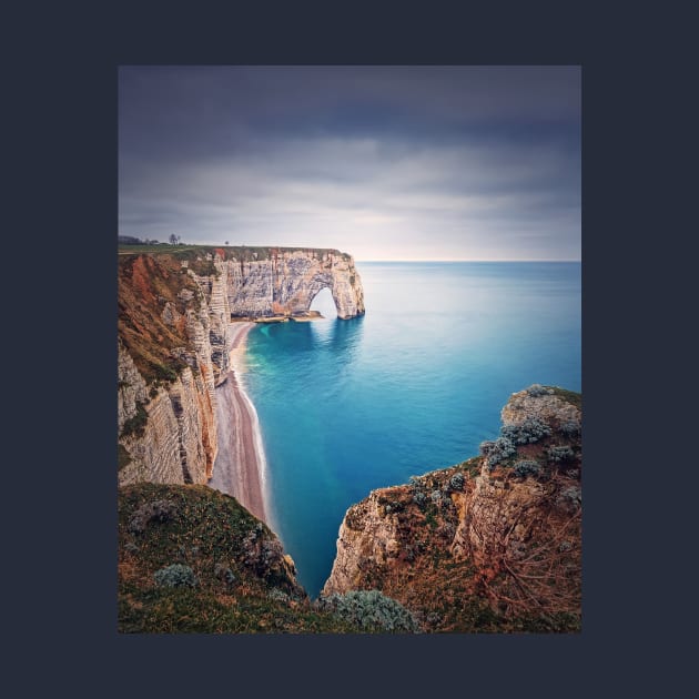 Porte d'Aval natural arch at Etretat by psychoshadow