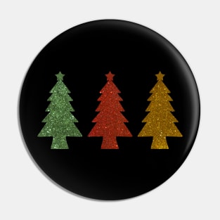 Merry Christmas Trees Pin