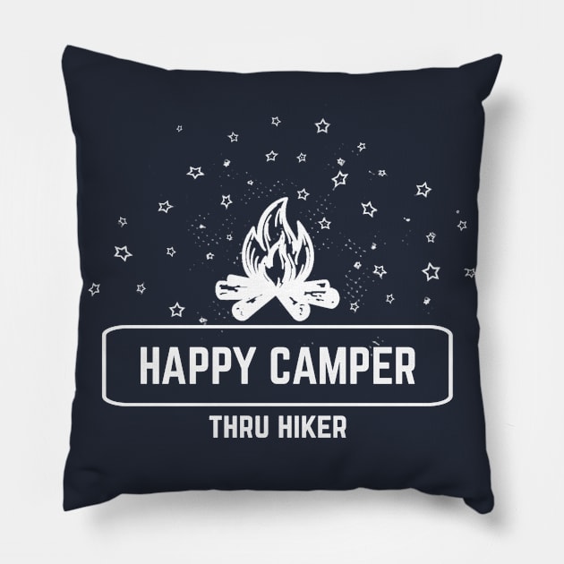 HAPPY CAMPER Thru Hiker gear Pillow by ArtisticEnvironments