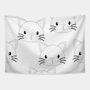 Cats Vector Fashion Background Seamless Tapestry