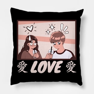 Anime Boy And Girl Pillow