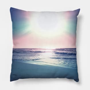 Summer Sea Sunset Tropical Beach Photo Pillow