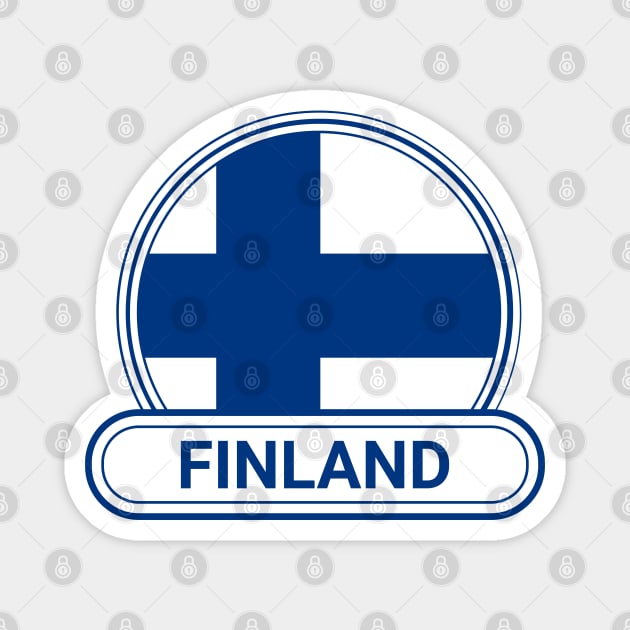 Finland Country Badge - Finland Flag Magnet by Yesteeyear