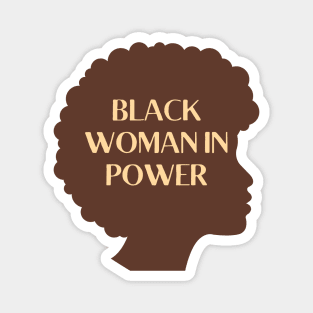 Black woman in power Magnet