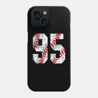 Vintage #95 Baseball Laces Baseball Mom Jersey Love Baseball Phone Case