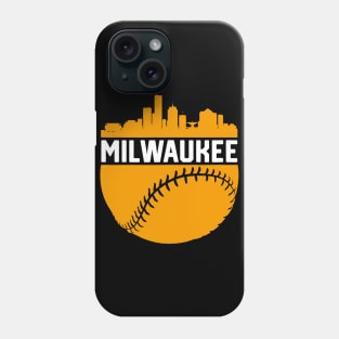 Downtown Milwaukee Wisconsin Skyline Baseball Phone Case