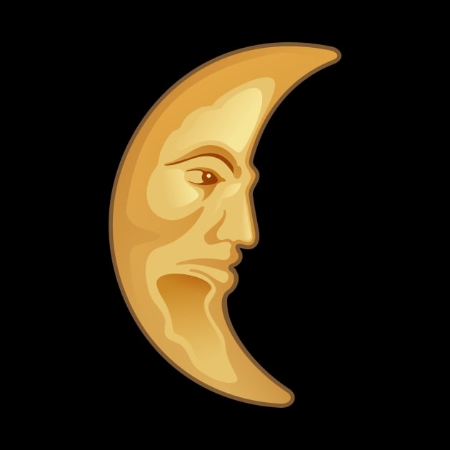 Moon with man Face by sifis