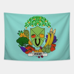 Vegan coat of arms Tapestry