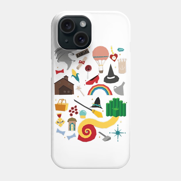 Wizard of Oz paper cut illustration Phone Case by PauRicart