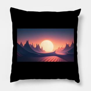 Beautiful scenery of landscapes from Sand dune with the sun Pillow