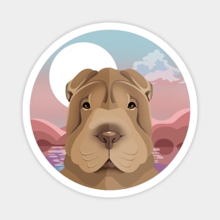 Shar Pei sunset Magnet