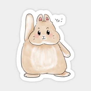 Fat Bunny Rabbit YO ! Magnet