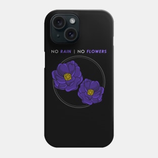 Flowers with blue Blossoms Phone Case