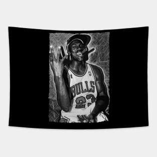 Michael Jordan Retro Style Tapestry