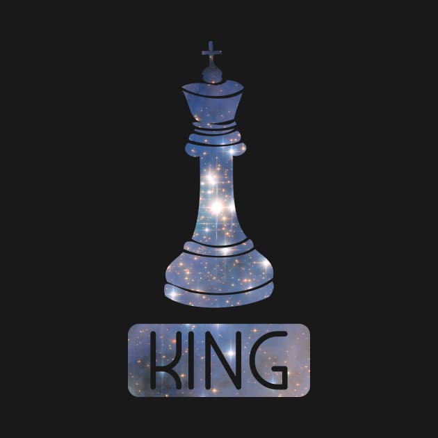 King Chess Piece Starry Night Galaxy by yeoys