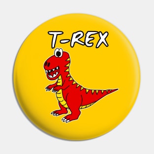 Doodle Tyrannosaurus Rex T-Rex Dinosaur Jurassic Kids Funny Pin