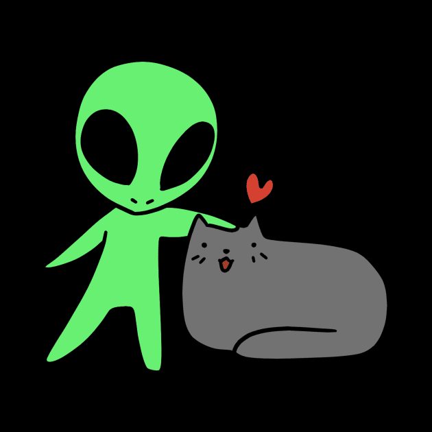 Alien Loves Cat by saradaboru