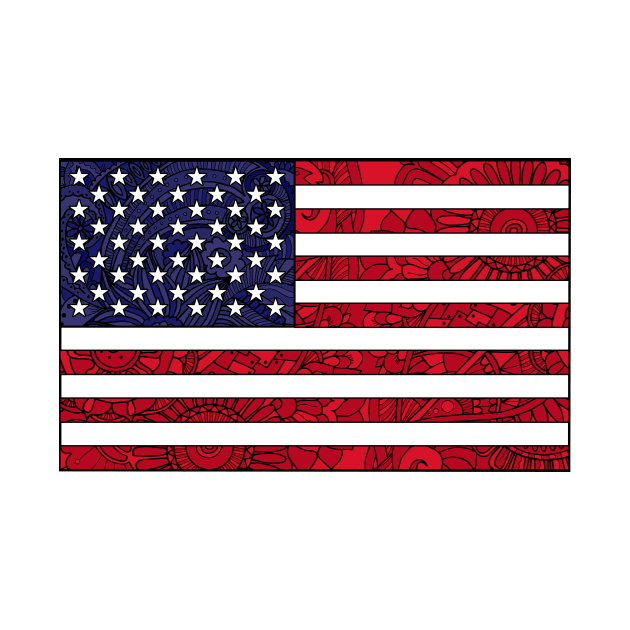 Zentangle american flag by ComPix