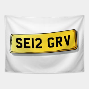 SE12 GRV Grove Park Number Plate Tapestry